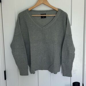 Abercrombie & Fitch Heather Gray Knit Sweater